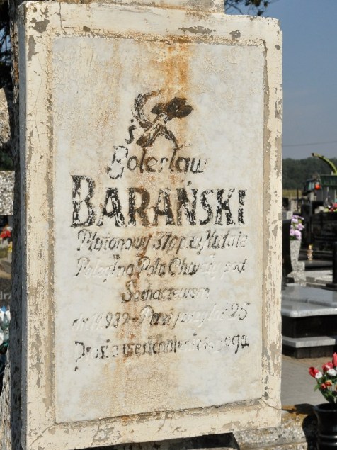123. Mnich. Cmentarz - grób Bolesława Barańskiego.JPG